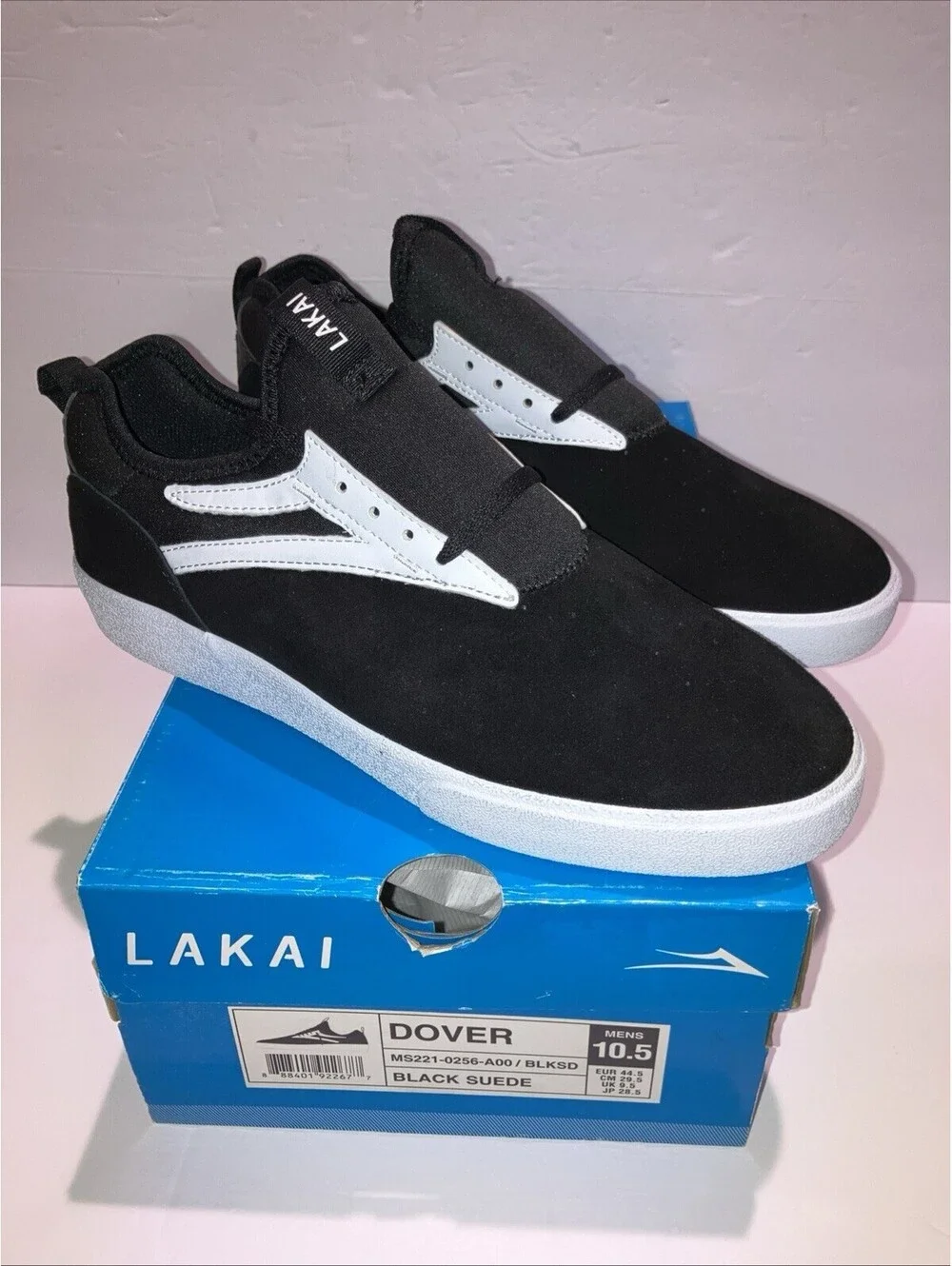 LAKAI Dover Skate Shoes Men’s Black Suede US Size 10.5 NEW